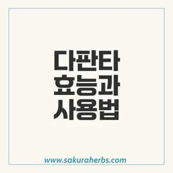 다판타: 제2형 당뇨병 치료를 위한 다파글리플로진과 메트포르민 병용요법