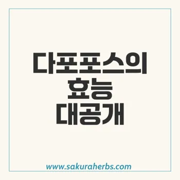 다포포스: 조루증 치료를 위한 효과적인 경구용 약물 소개