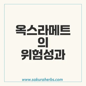 옥스라메트, 메트포르민 유산산증 위험과 사용 시 주의사항 점검!