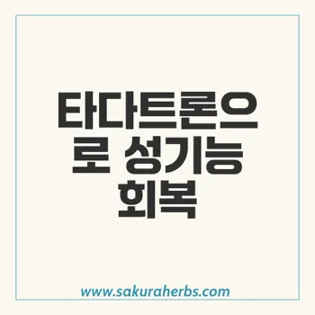 타다트론: 발기부전과 조루증 치료의 최적 조합