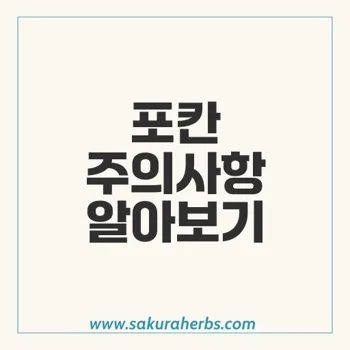 포칸: 약물 투여 시 주의사항 완벽 가이드